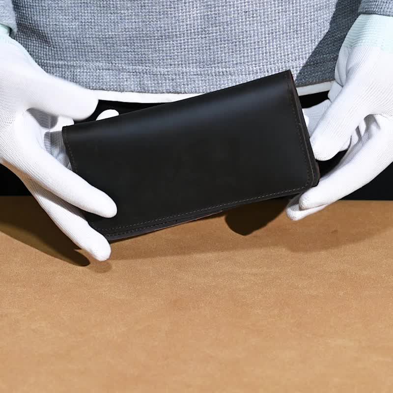 Portefeuille homme continental Crazy Horse, dix fentes cartes
