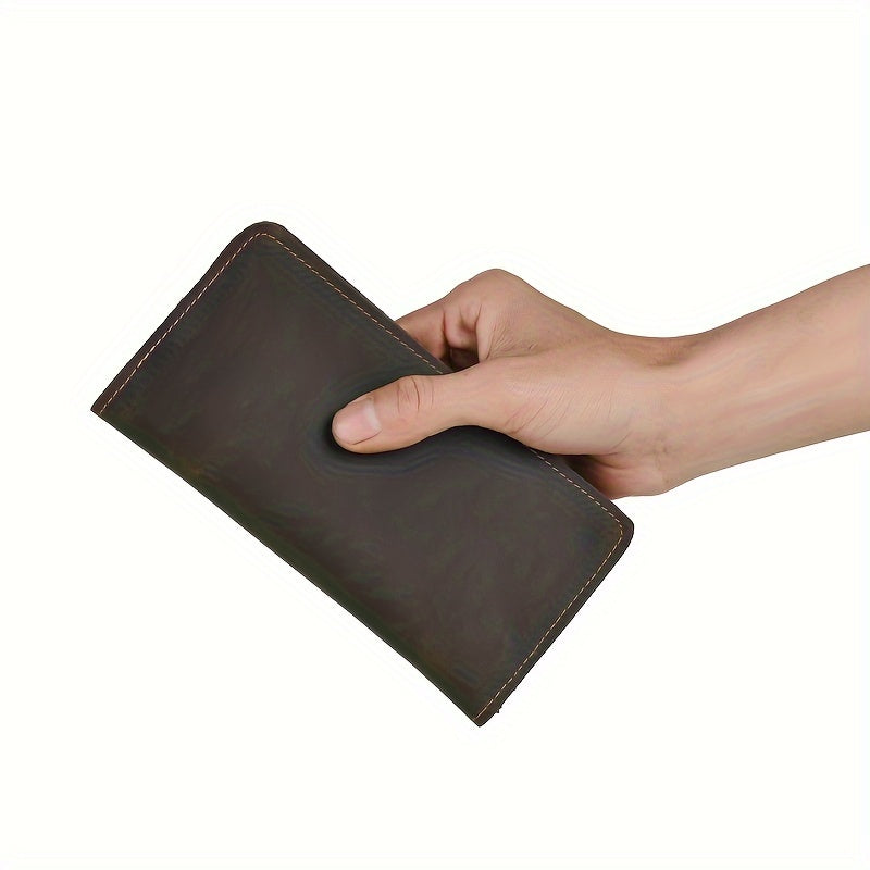 Portefeuille homme continental Crazy Horse, dix fentes cartes