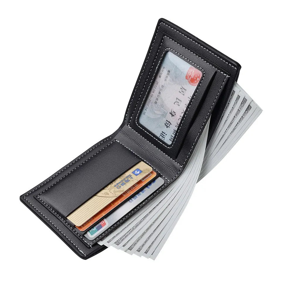 Portefeuille homme court à fenêtre porte-photo, 11,8 cm