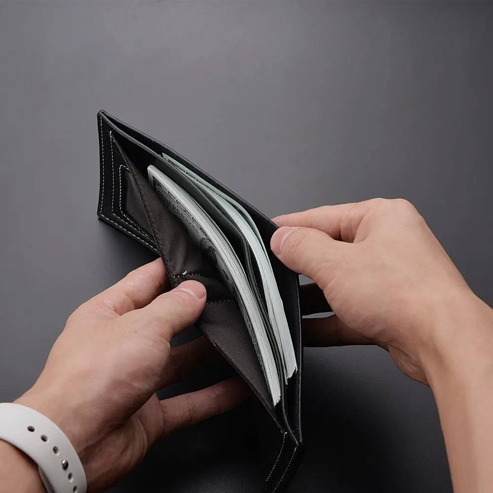 Portefeuille homme court à fenêtre porte-photo, 11,8 cm