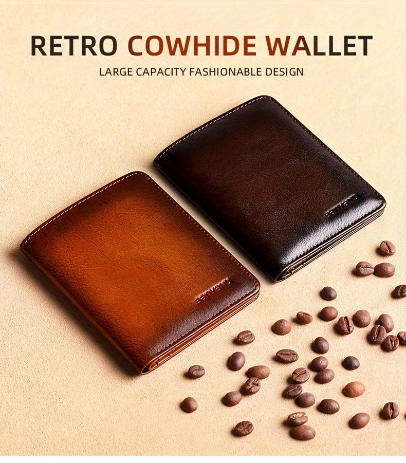 Portefeuille homme 11 x 8,5 cm, permis et couche anti-RFID