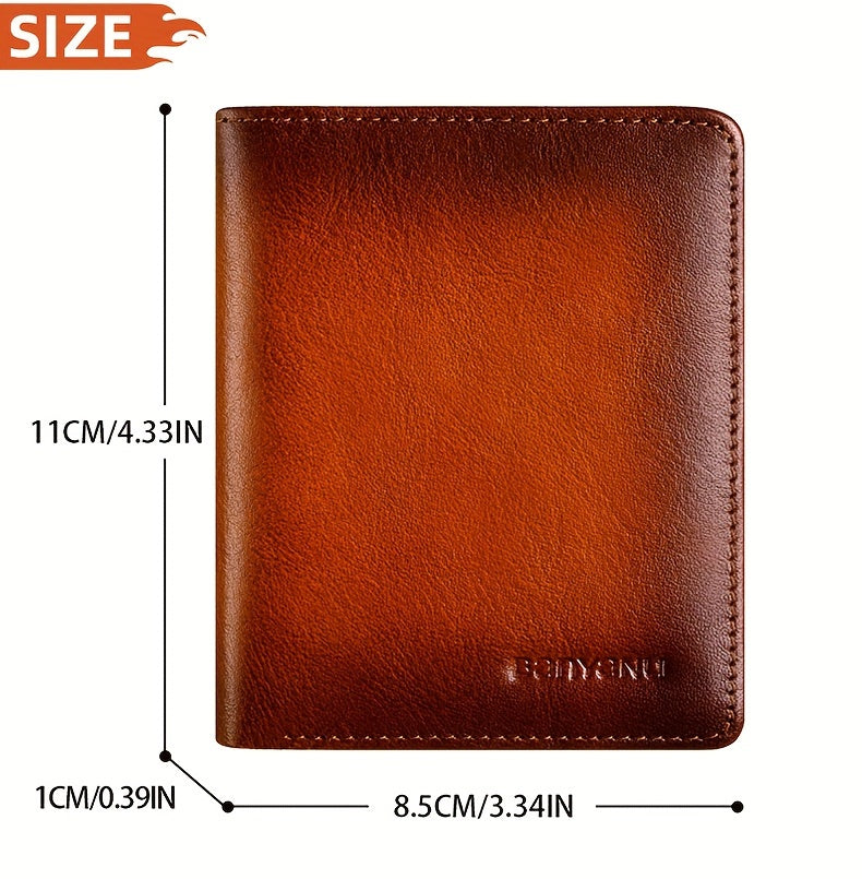 Portefeuille homme 11 x 8,5 cm, permis et couche anti-RFID