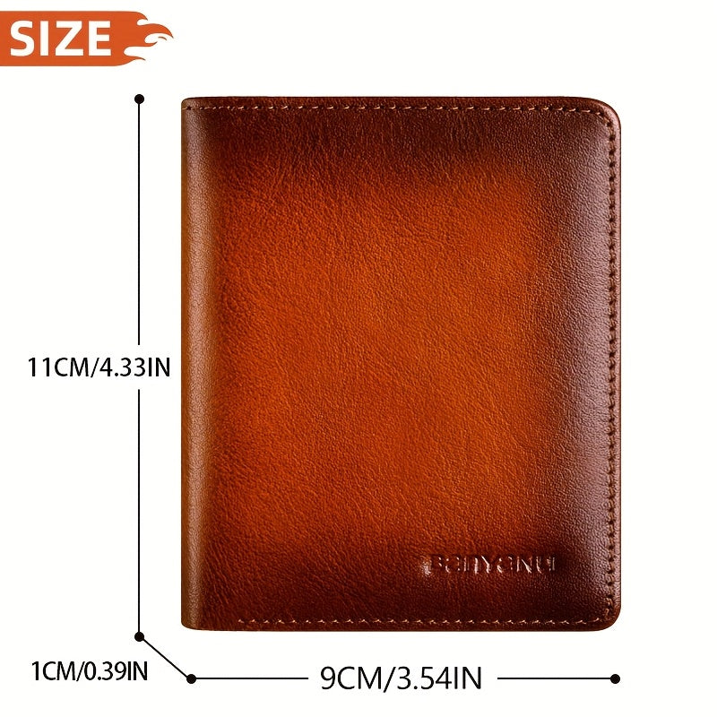 Portefeuille homme 11 x 8,5 cm, permis et couche anti-RFID