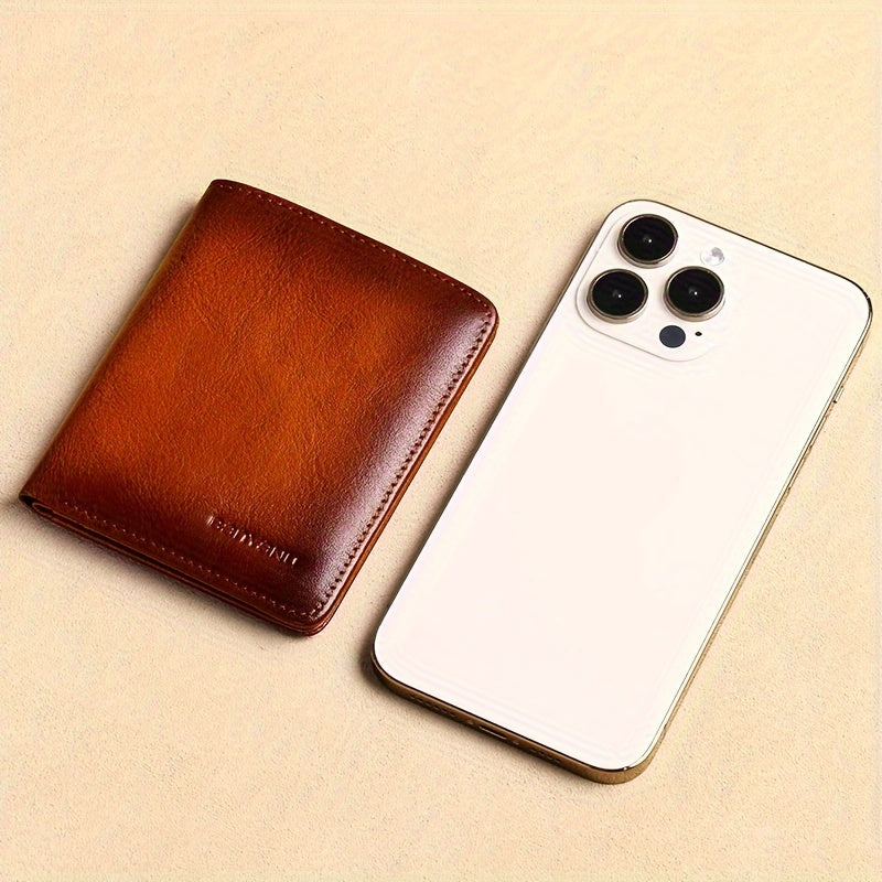 Portefeuille homme 11 x 8,5 cm, permis et couche anti-RFID