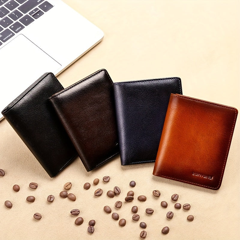 Portefeuille homme 11 x 8,5 cm, permis et couche anti-RFID