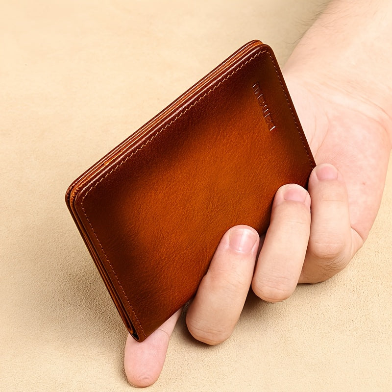Portefeuille homme 11 x 8,5 cm, permis et couche anti-RFID