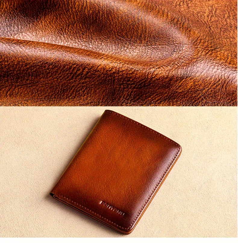 Portefeuille homme 11 x 8,5 cm, permis et couche anti-RFID
