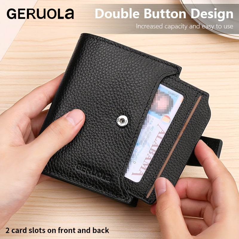 Portefeuille homme en cuir anti-RFID, 15 cartes et monnaie