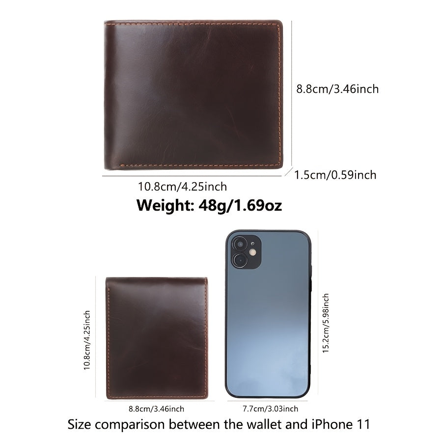 Portefeuille homme cuir anti-RFID personnalisé 48 grammes