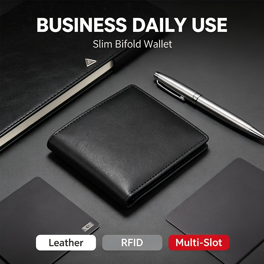 Portefeuille homme cuir anti-RFID personnalisé 48 grammes