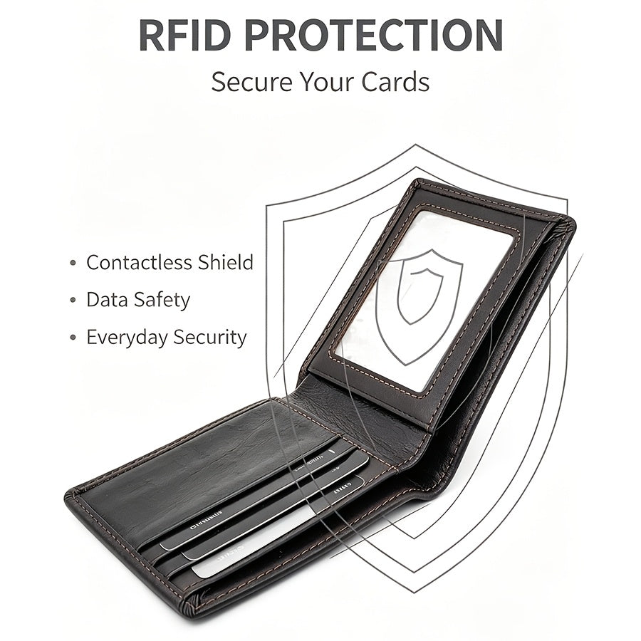Portefeuille homme cuir anti-RFID personnalisé 48 grammes