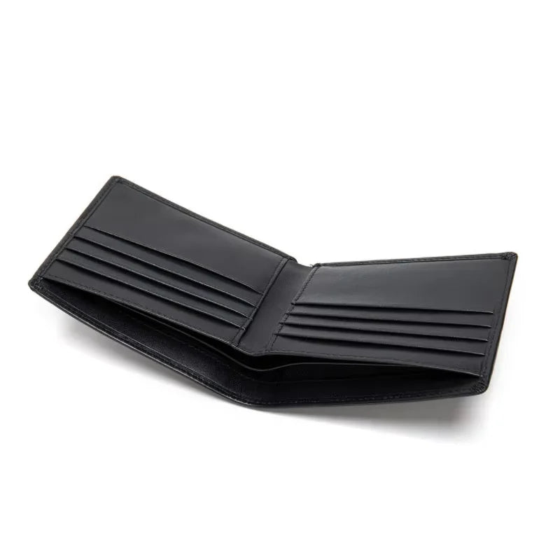 Portefeuille homme cuir véritable bifold compact avec porte-cartes et billets — photo 4