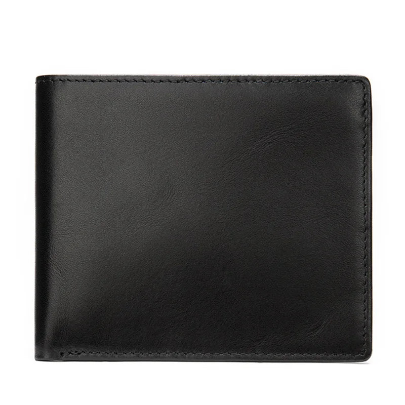 Portefeuille homme cuir véritable bifold compact avec porte-cartes et billets — photo 7