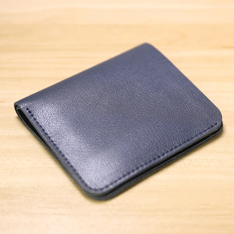 Portefeuille homme en cuir véritable compact et fin avec porte-cartes et compartiment billets — photo 11