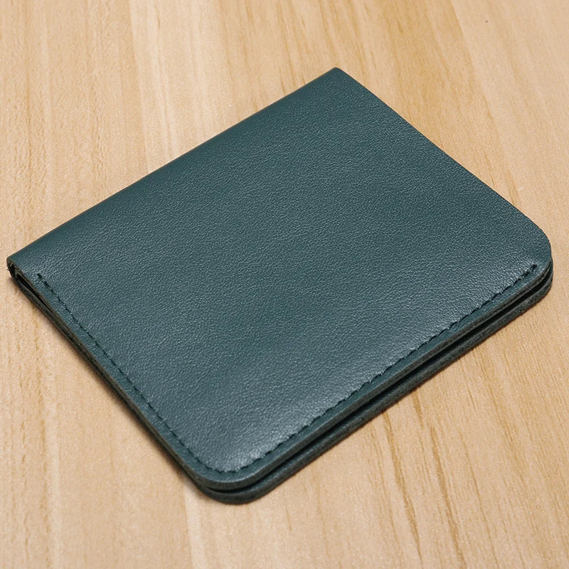 Portefeuille homme en cuir véritable compact et fin avec porte-cartes et compartiment billets — photo 4