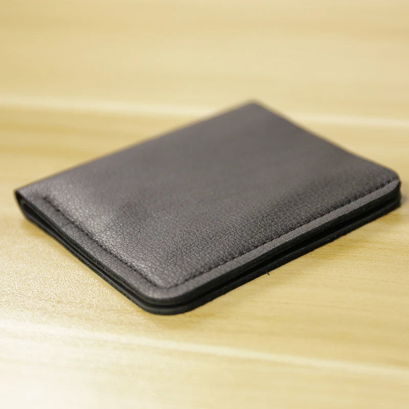 Portefeuille homme en cuir véritable compact et fin avec porte-cartes et compartiment billets — photo 8