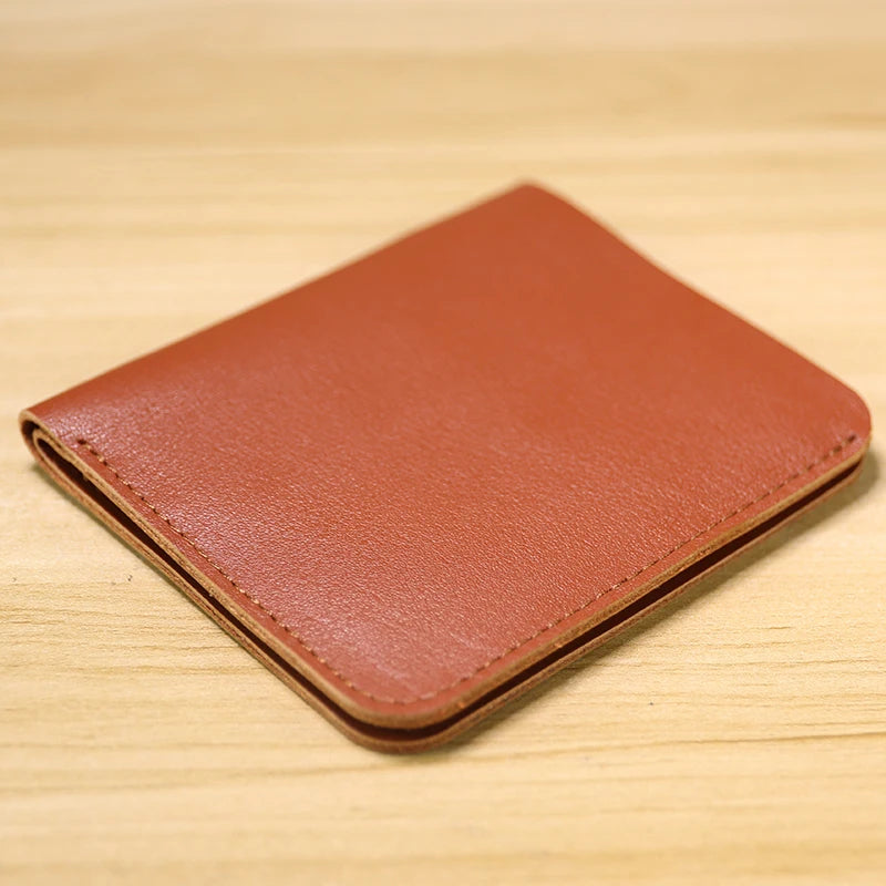 Portefeuille homme en cuir véritable compact et fin avec porte-cartes et compartiment billets — photo 9