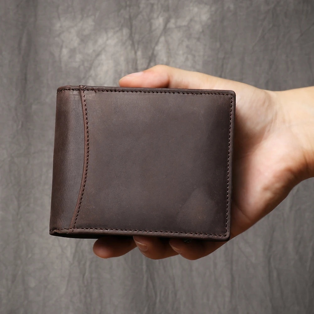 Portefeuille homme en cuir véritable avec pince à billets — photo 1