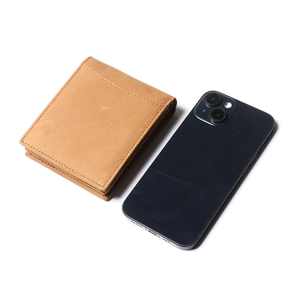 Portefeuille homme en cuir véritable avec pince à billets — photo 5