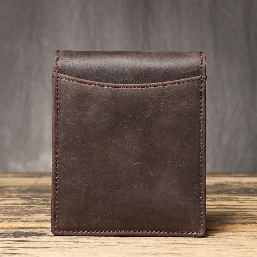 Portefeuille homme en cuir véritable avec pince à billets — photo 6