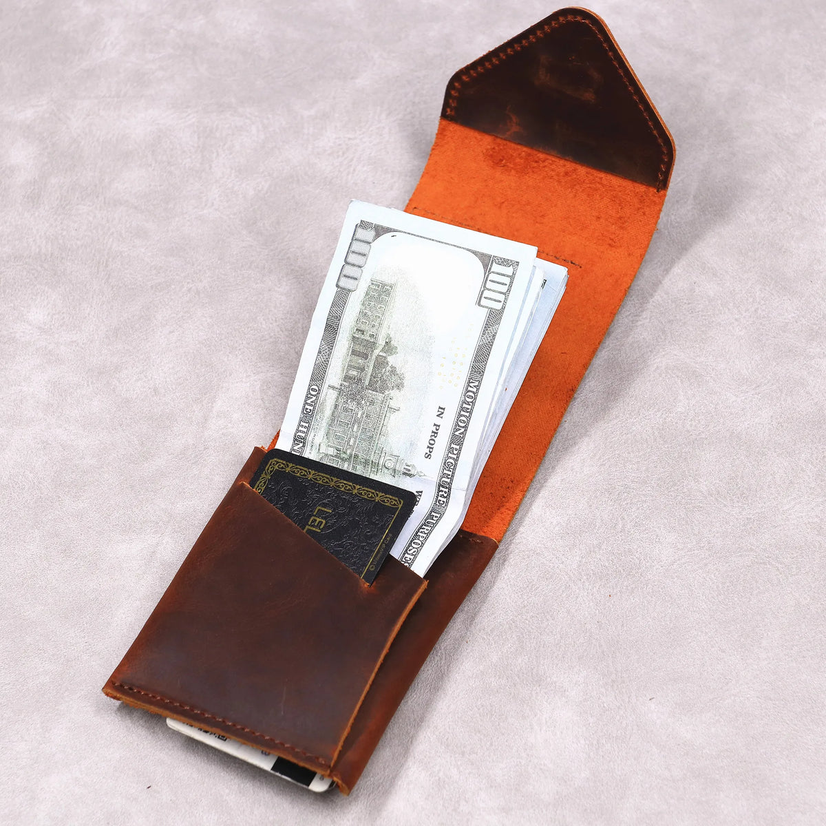 Portefeuille homme en cuir pleine fleur - Format Slim spécial Euro — photo 3