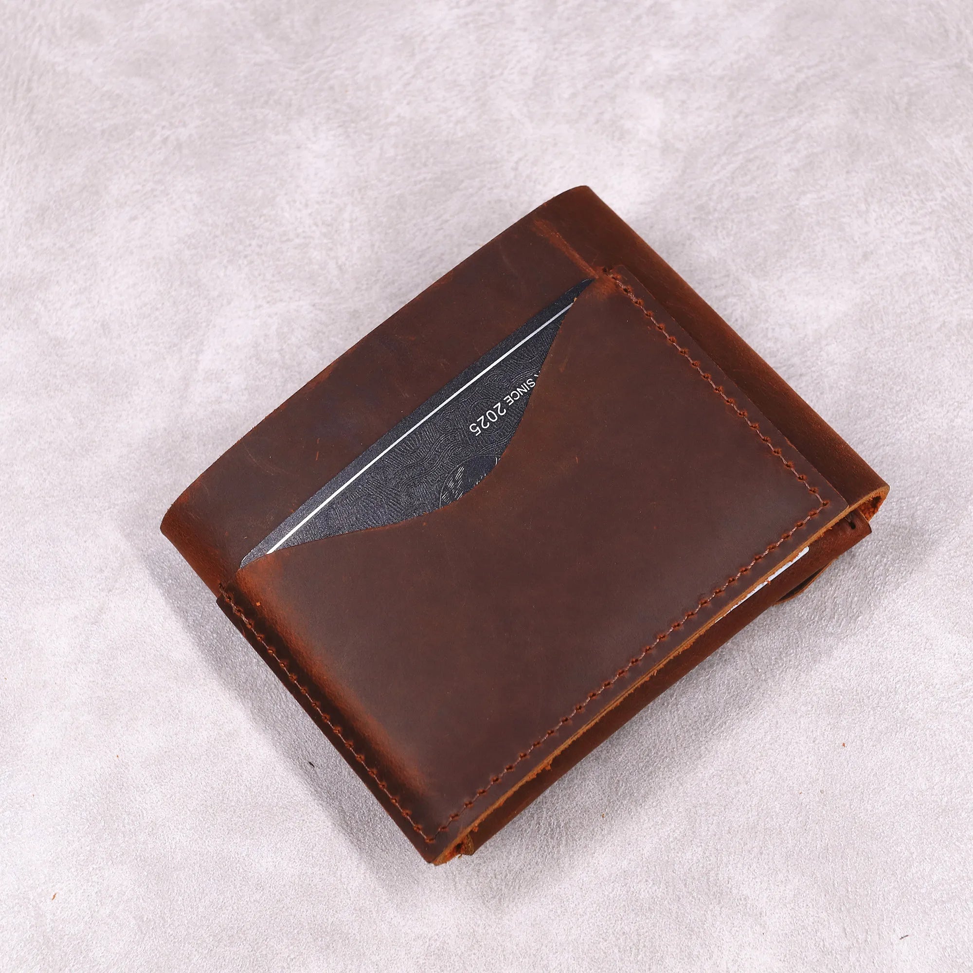 Portefeuille homme en cuir pleine fleur - Format Slim spécial Euro — photo 5 Image