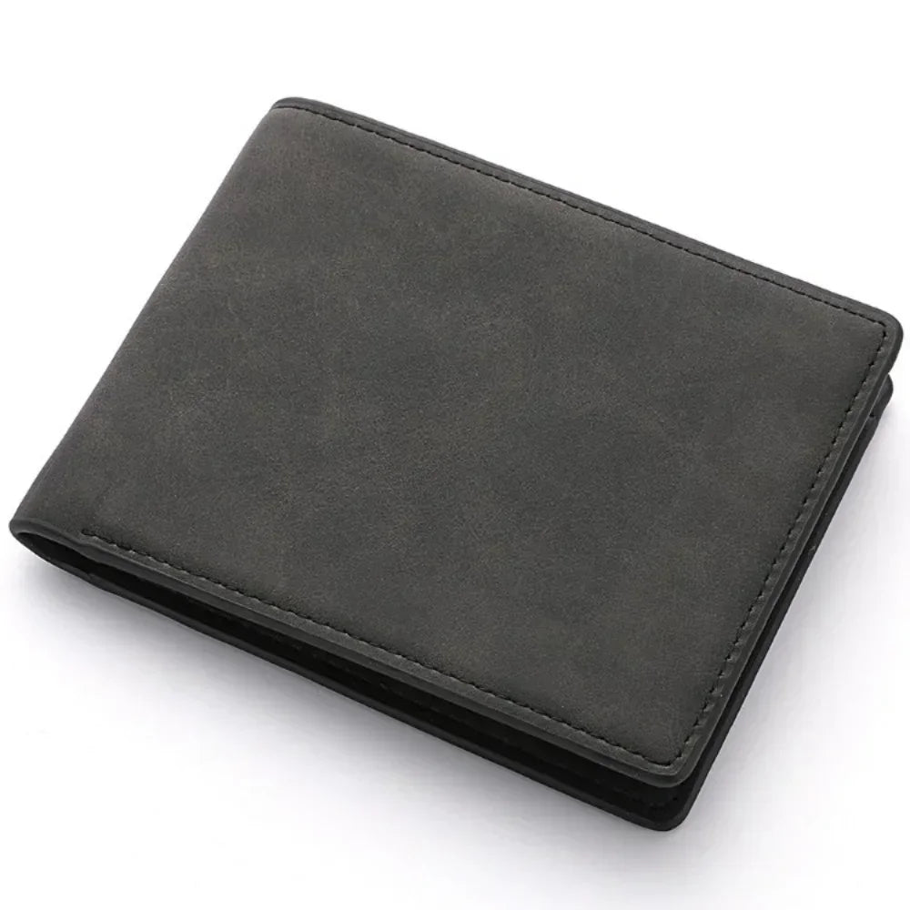 Portefeuille homme en cuir PU compact pliable avec porte-cartes et compartiment billets — photo 10