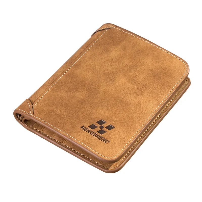 Portefeuille homme en cuir PU compact pliable avec porte-cartes et compartiment billets — photo 9