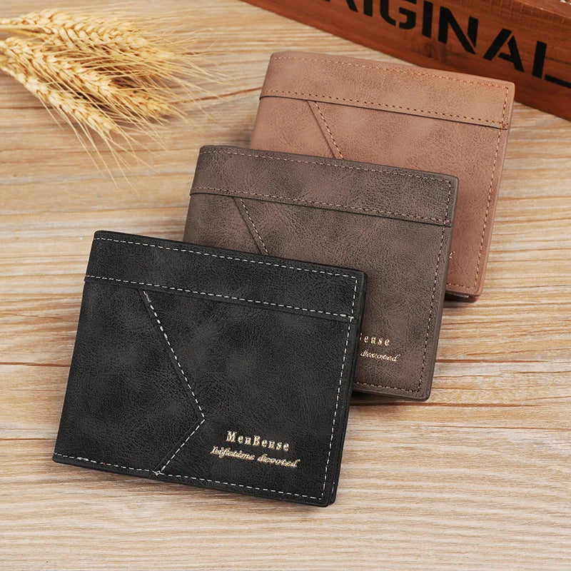 Portefeuille homme vintage en cuir PU souple et porte-cartes compact — photo 4