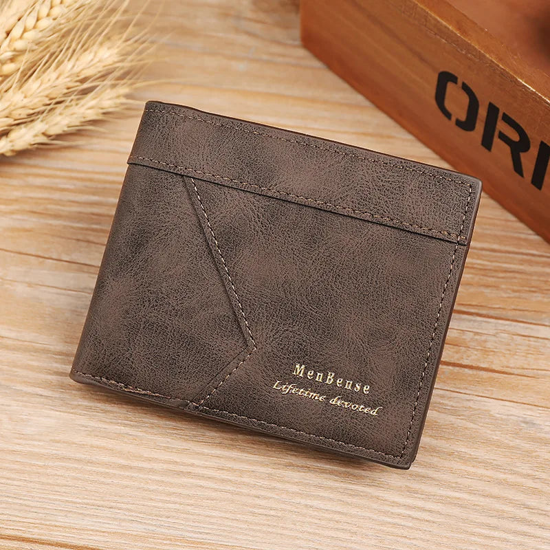 Portefeuille homme vintage en cuir PU souple et porte-cartes compact — photo 5