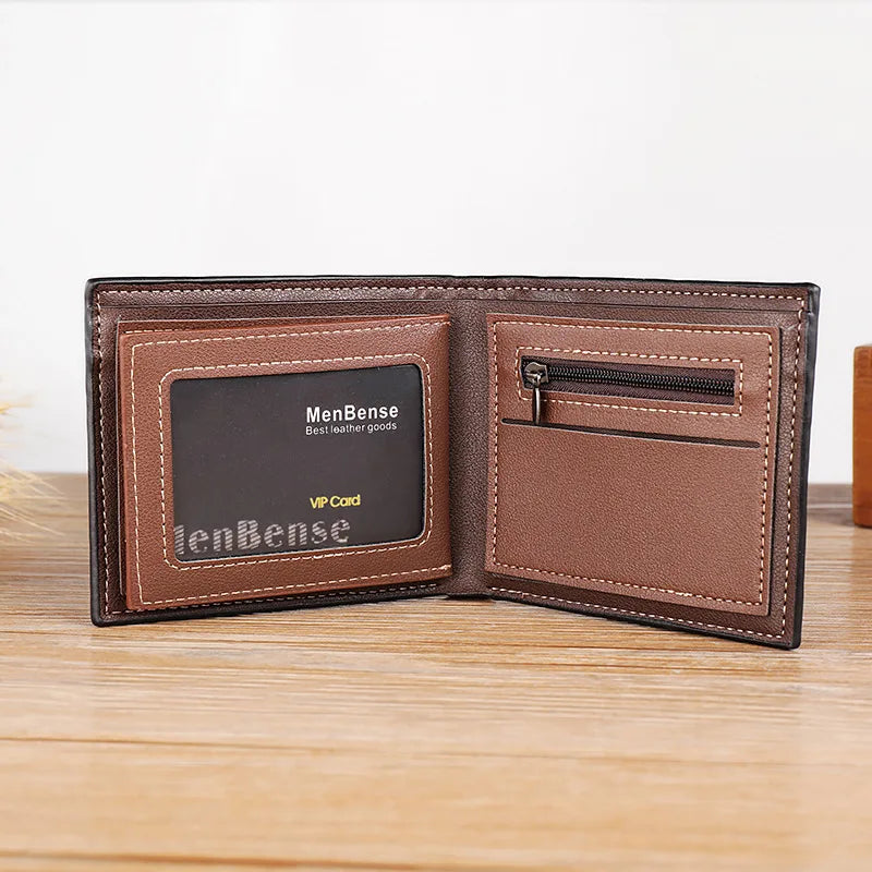 Portefeuille homme vintage en cuir PU souple et porte-cartes compact — photo 6