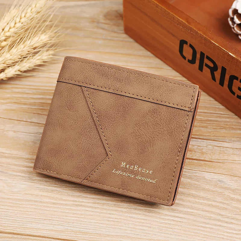 Portefeuille homme vintage en cuir PU souple et porte-cartes compact — photo 9