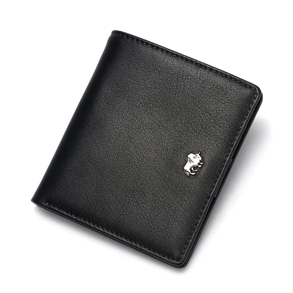 Portefeuille homme en cuir véritable grainé avec protection RFID — photo 2