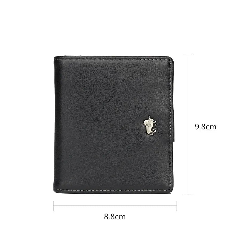 Portefeuille homme en cuir véritable grainé avec protection RFID — photo 3