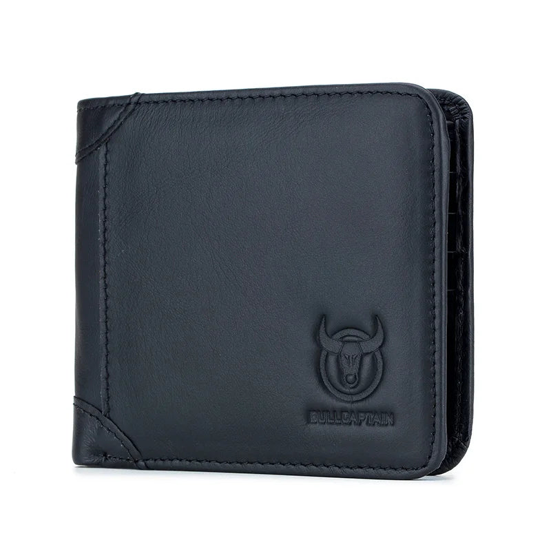Portefeuille homme cuir véritable compact bifold RFID avec porte-cartes et photo — photo 11