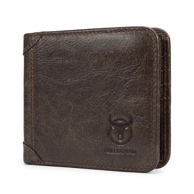 Portefeuille homme cuir véritable compact bifold RFID avec porte-cartes et photo — photo 13