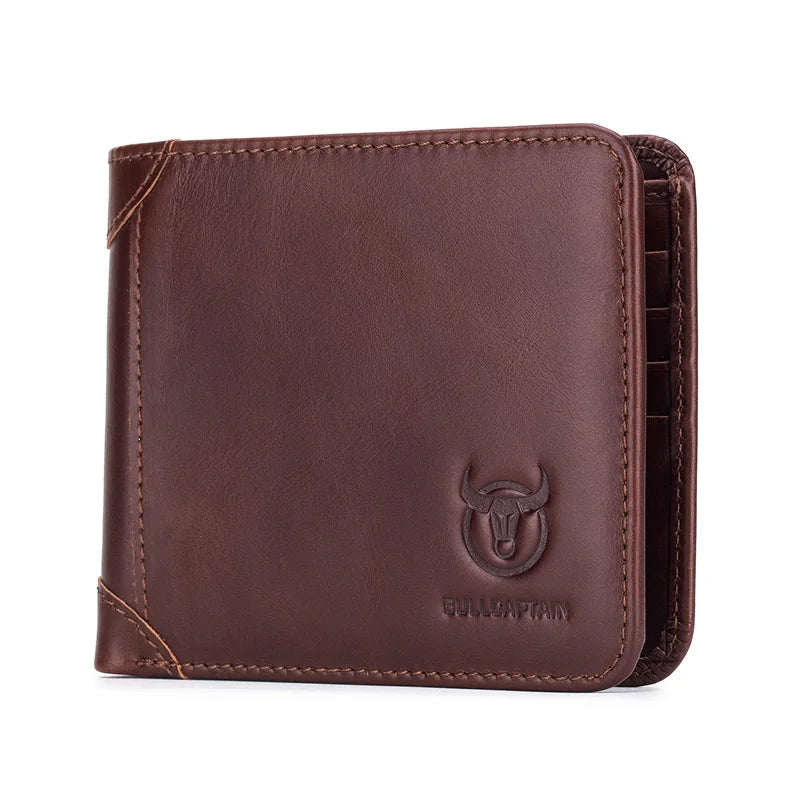 Portefeuille homme cuir véritable compact bifold RFID avec porte-cartes et photo — photo 17