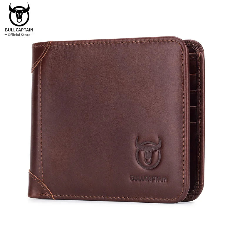 Portefeuille homme cuir véritable compact bifold RFID avec porte-cartes et photo — photo 3