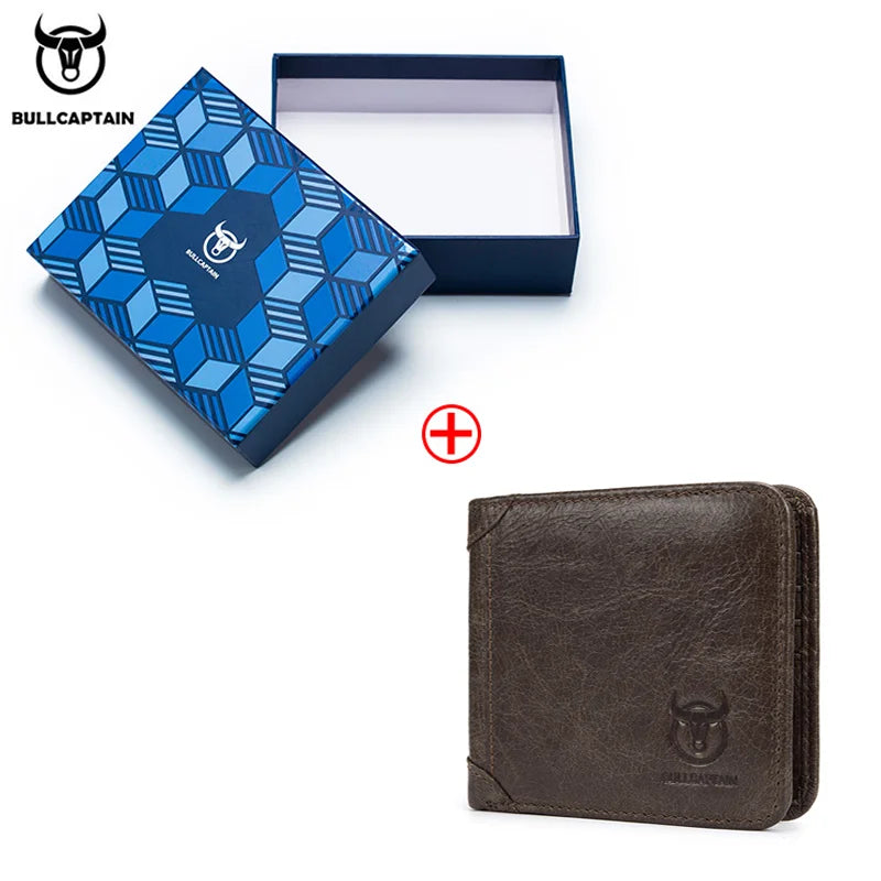 Portefeuille homme cuir véritable compact bifold RFID avec porte-cartes et photo — photo 7