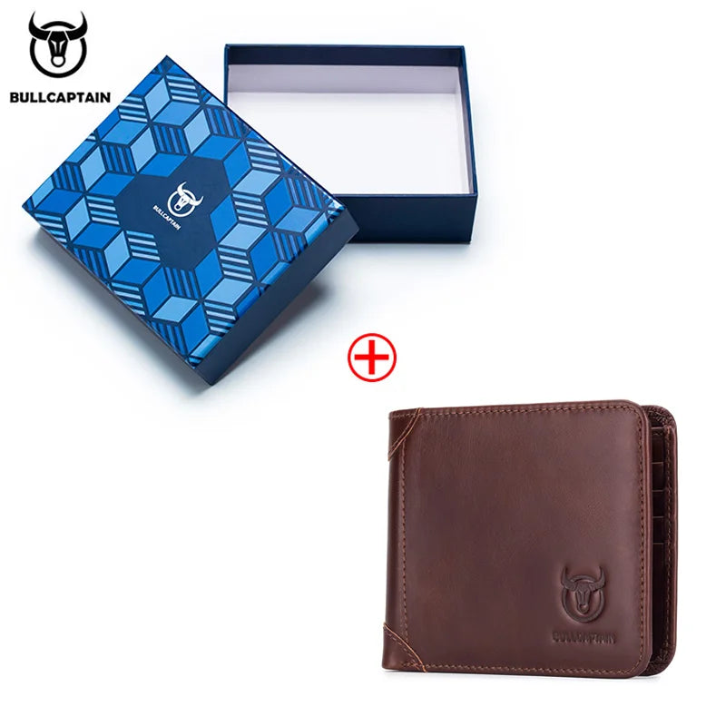 Portefeuille homme cuir véritable compact bifold RFID avec porte-cartes et photo — photo 8