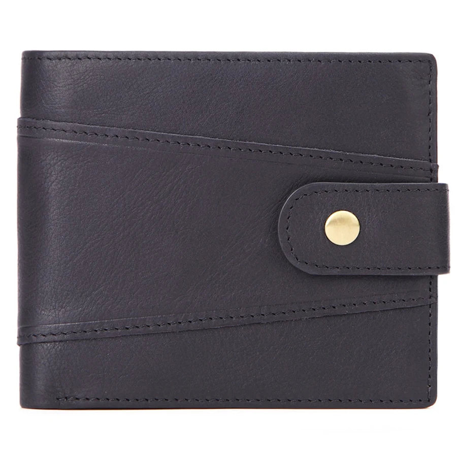 Portefeuille homme cuir véritable vintage avec zip RFID et porte-cartes multifonction — photo 8