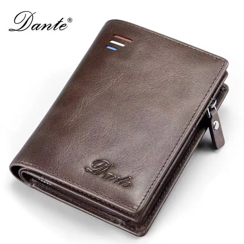 Portefeuille homme en cuir véritable grande capacité avec zip et protection RFID intégrée — photo 8