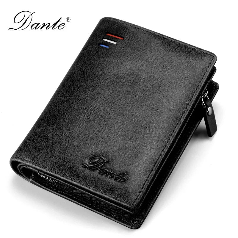 Portefeuille homme en cuir véritable grande capacité avec zip et protection RFID intégrée — photo 9