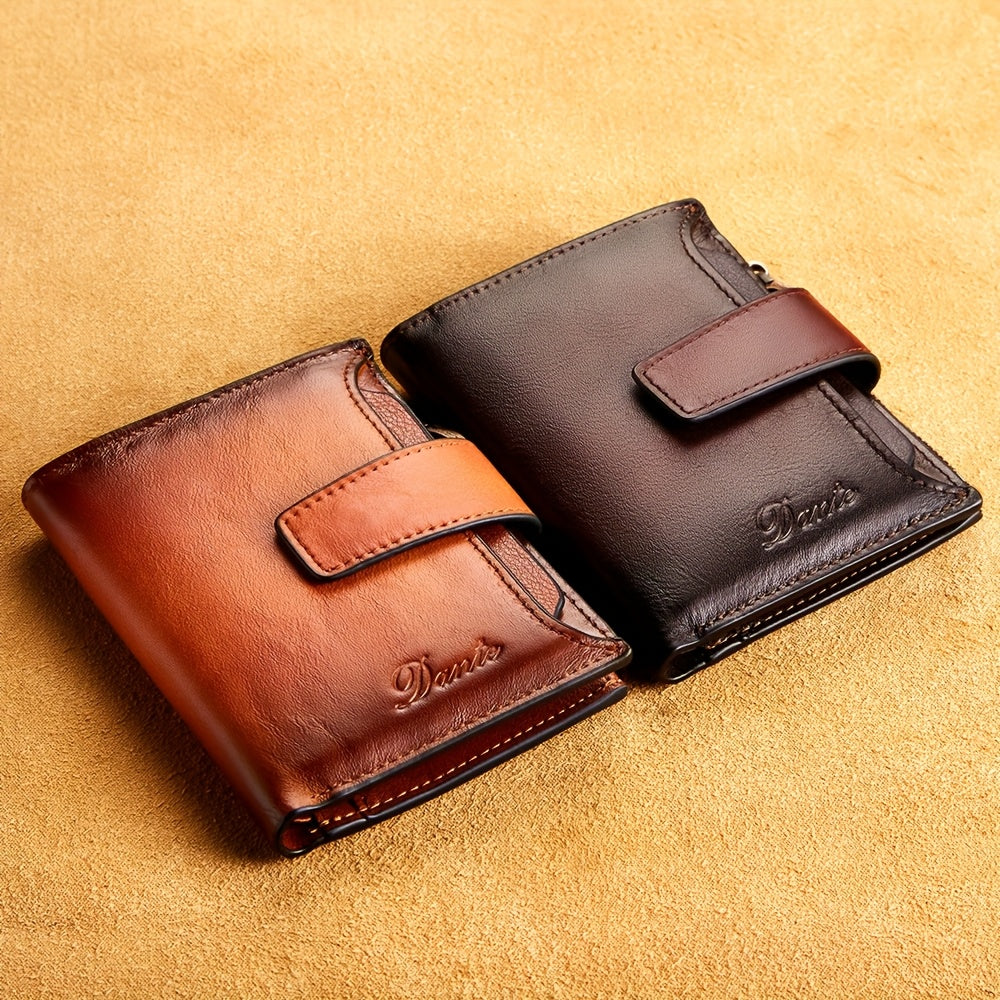 Portefeuille homme vertical, tiroir à cartes amovible RFID