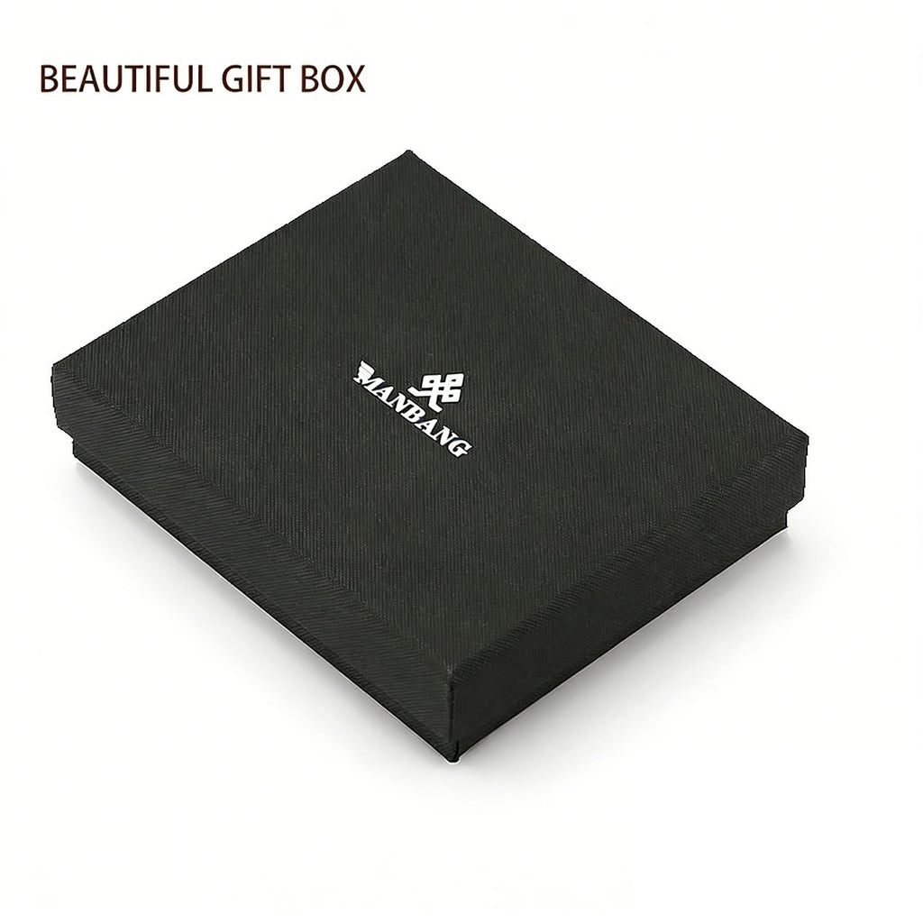 Portefeuille homme cuir véritable trifold compact grande capacité avec porte-cartes — photo 6