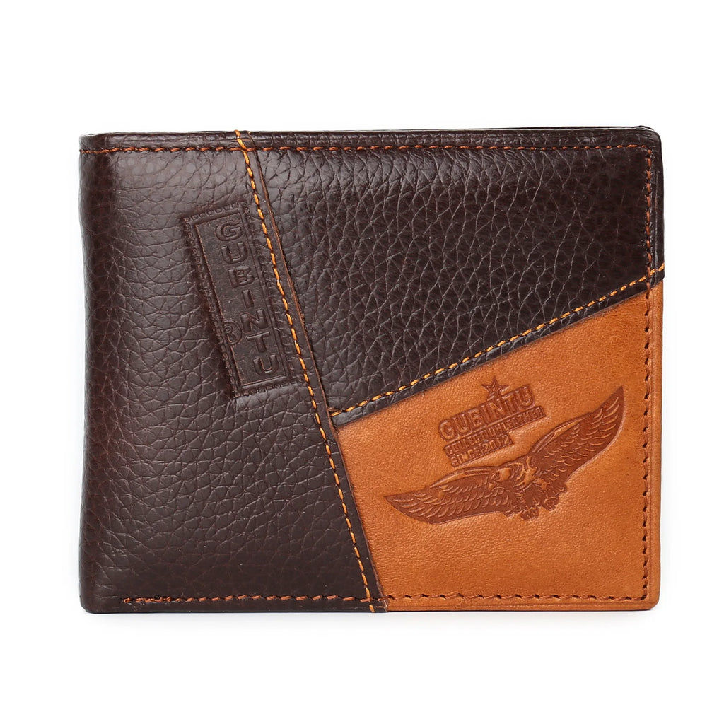 Portefeuille homme cuir véritable trifold RFID compact avec porte-cartes et billets — photo 10