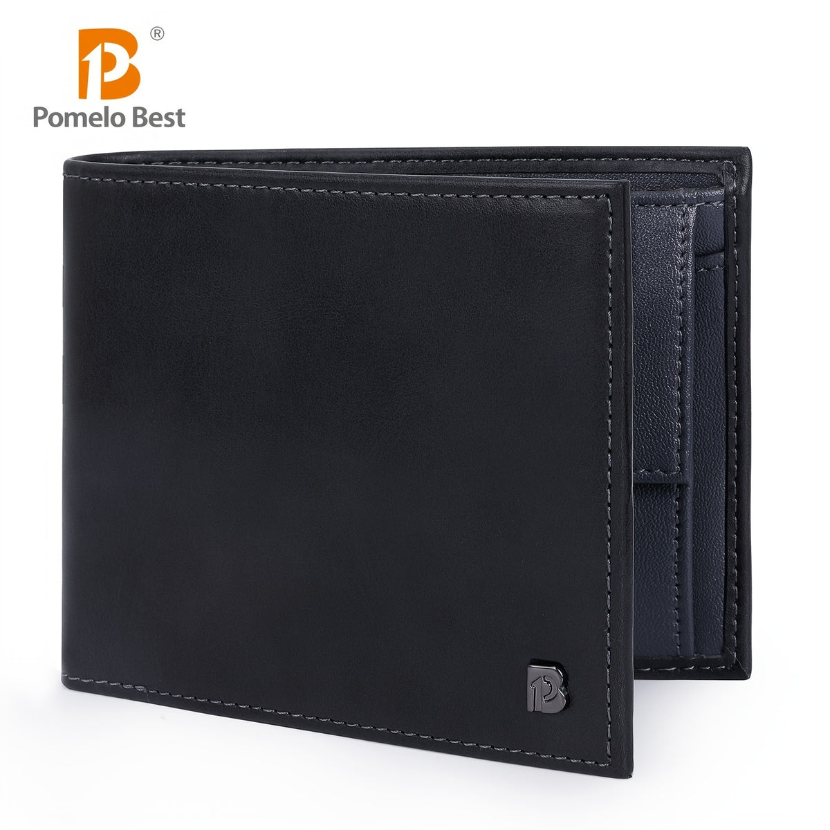 Portefeuille homme cuir de vachette anti-RFID poche monnaie