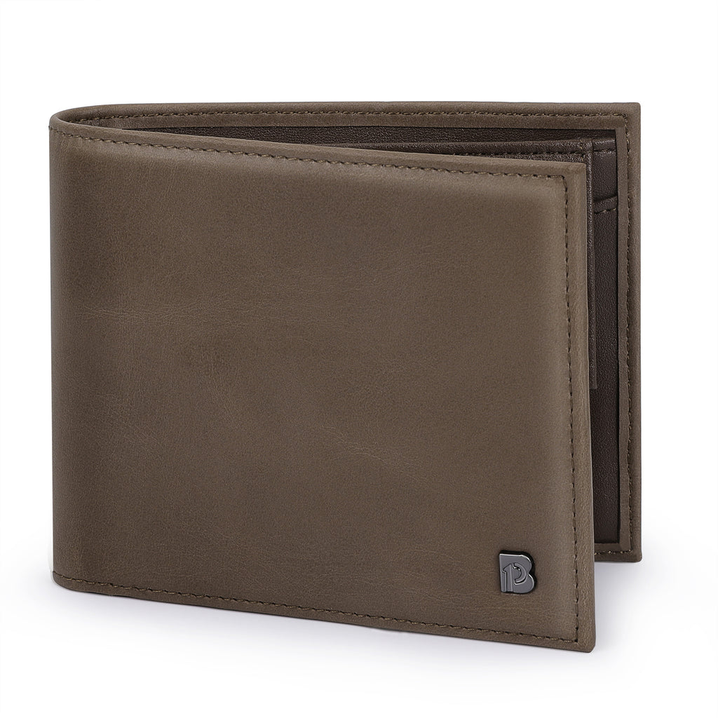 Portefeuille homme cuir de vachette anti-RFID poche monnaie