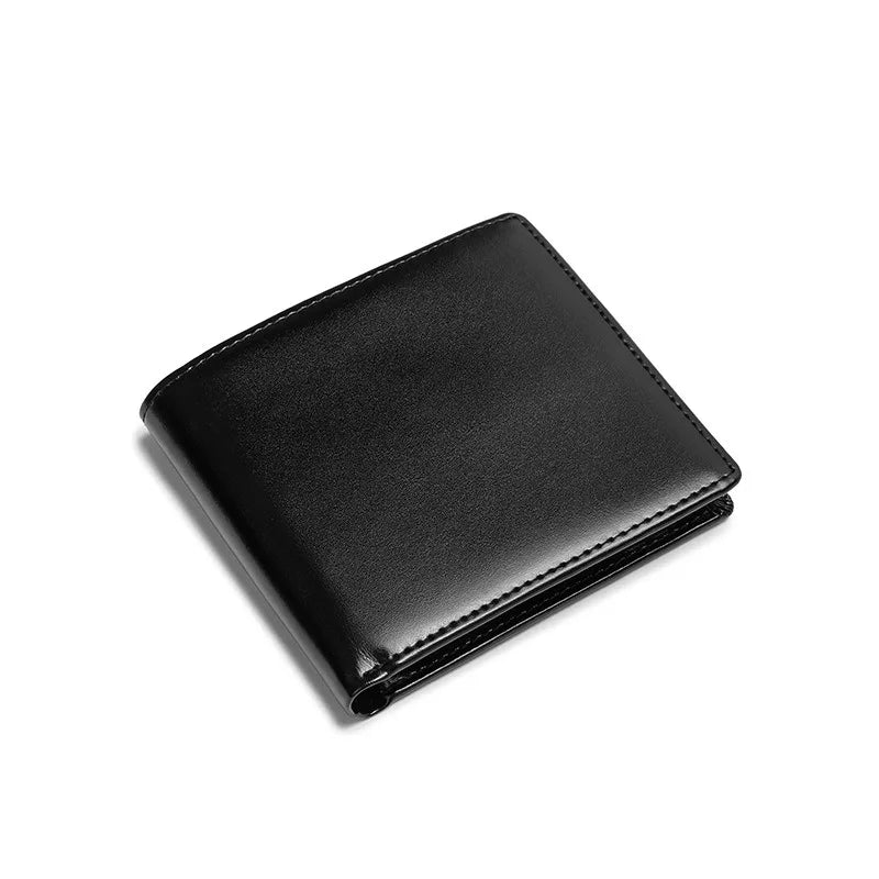 Portefeuille homme cuir véritable bifold compact avec porte-cartes et porte-monnaie — photo 5
