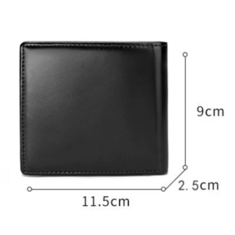 Portefeuille homme cuir véritable bifold compact avec porte-cartes et porte-monnaie — photo 6